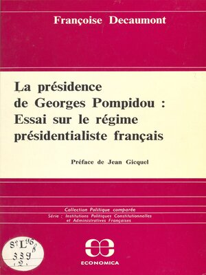 cover image of La présidence de Georges Pompidou
